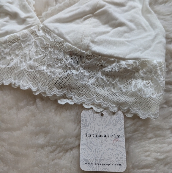 Free PEOPLE intimately essential longline bralette bra ivory xs - Picture 7 of 9